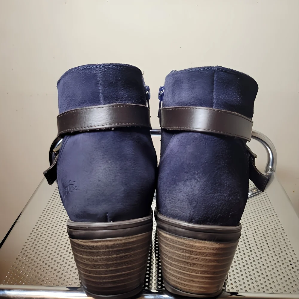 Bos & Co Fly London Greenriver Blue Suede Nubuck Ankle Boots EU40 US9.5